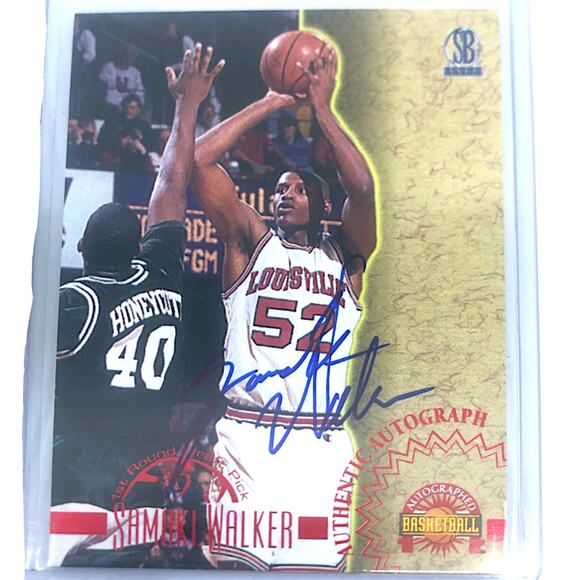 Samaki Walker 1996 Louisville Score Board Autographed Basketball Cards -Lot of 3 - Picture 1 of 5